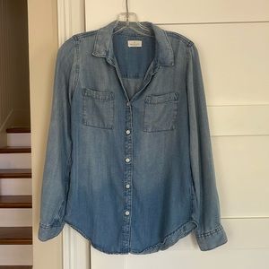 Thread & Supply chambray button up shirt with front pockets